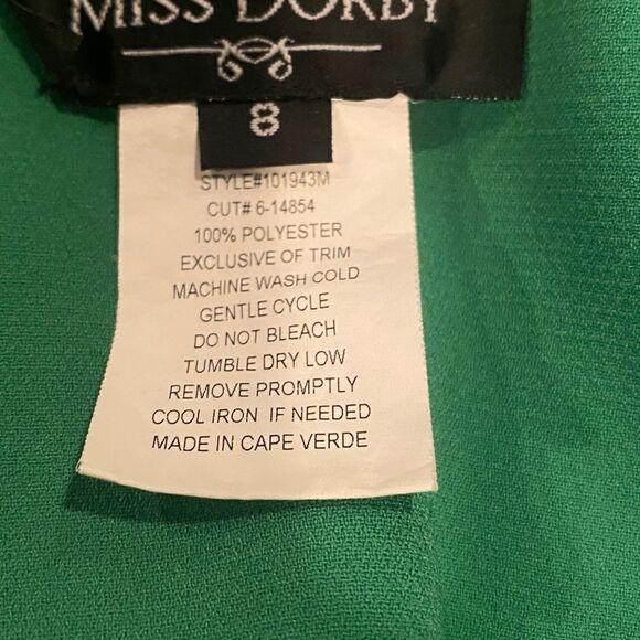 Miss Dorby Green 2 Pc Blazer Jacket Blazer & Under Shirt - Picture 8 of 14